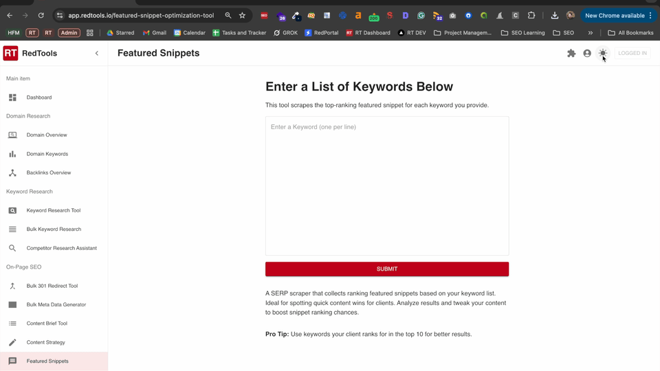 RedTools webpage extractor tool.
